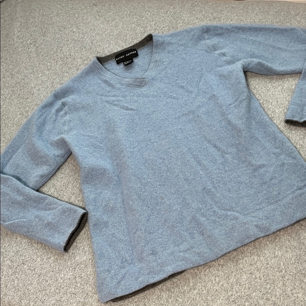 Randy Kemper Cashmere V Sweater Womens Medium Petite Office Preppy Academia